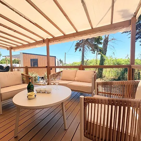 营地 Mobil-home Climatise 6 Pers Avec Piscine, Terrasse Ombragee Et Parking *