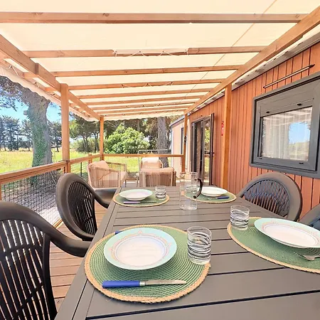 营地 Mobil-home Climatise 6 Pers Avec Piscine, Terrasse Ombragee Et Parking